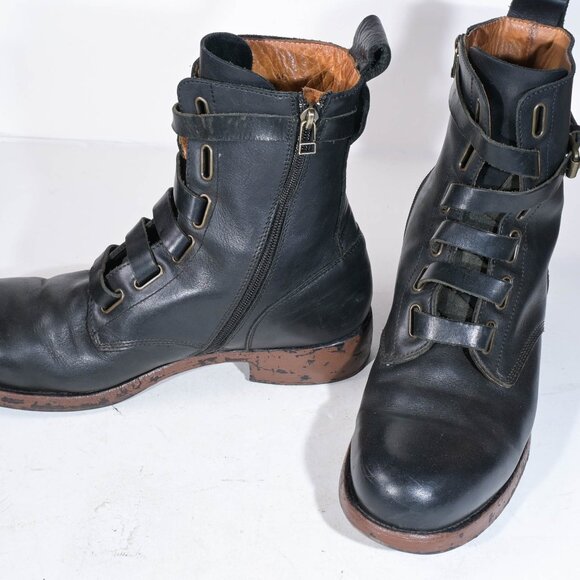 True Religion Leather Strap Lace Boots - 46 EU - Picture 2 of 7